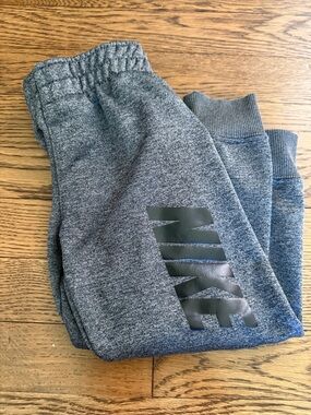 Nike Kids Gray Heather Logo Sweatpants